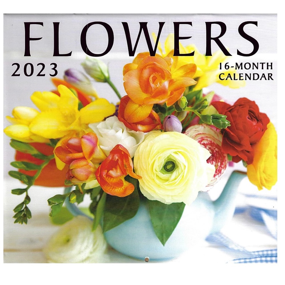 Calendar 2023 Flower Bouquets 16 Month Wall Calendar Gift 12 X 22 inches - Picture 1 of 9